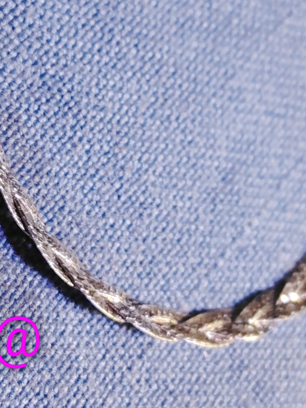 100%-SERIOUS INQUIRIES  PLEASE-✔️ITALIAN STERLING,BRAIDED, HERRINGBONE 18"IN CH.